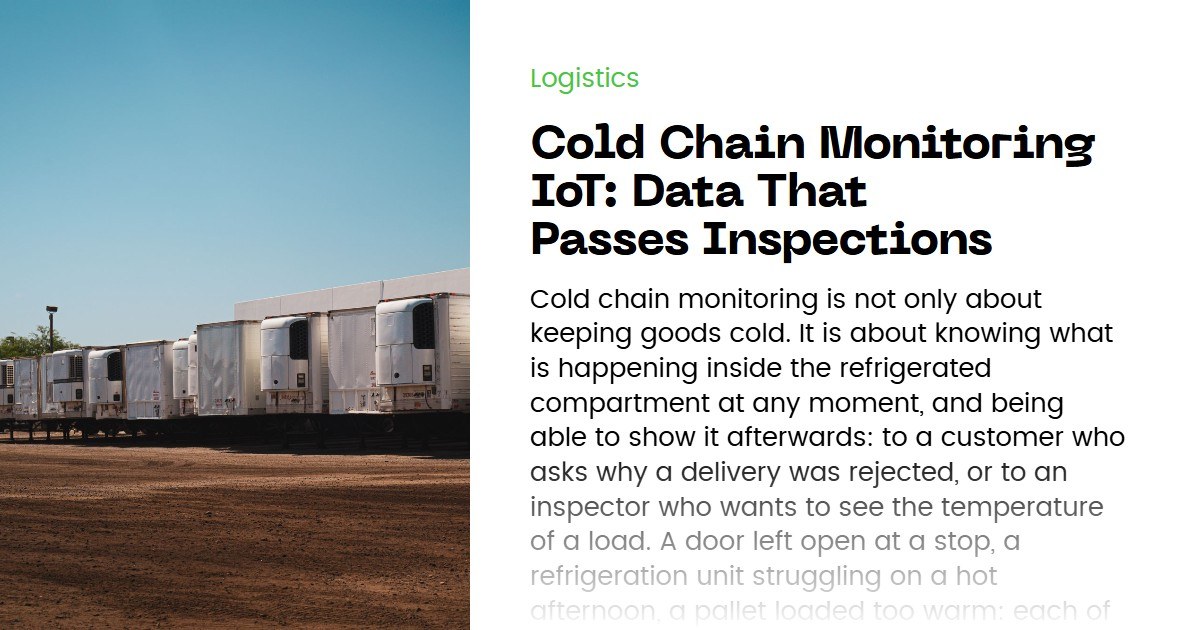 Cold Chain Monitoring IoT: Data That Passes Inspections
